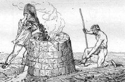 A medieval bloomery furnace Image: http://shropshirehistory.com