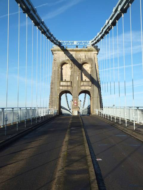 Menai Suspension Bridge by Richard Hoare and licensed for reuse under this Creative Commons Licence.