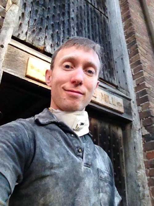 Karl Grevatt, Miller at Charlecote Mill – A Happy Miller Indeed